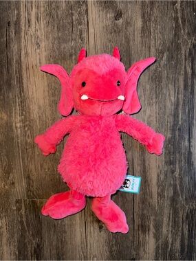 Authentic Jellycat Pandora Pixie Plush- NWT Retired Gremlin Monster Coral Red